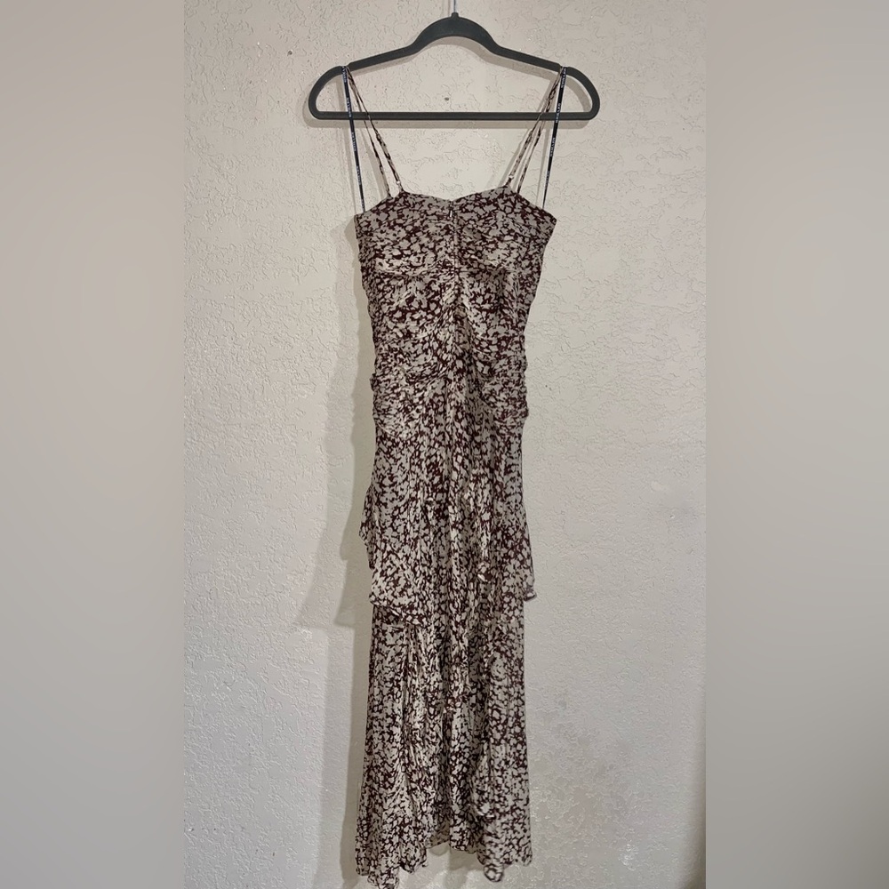 SHONA JOY | Valeria Ruched Frill Maxi Dress Size: 4 - Picture 8 of 8